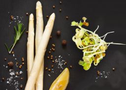 Spargel auf Sprossen