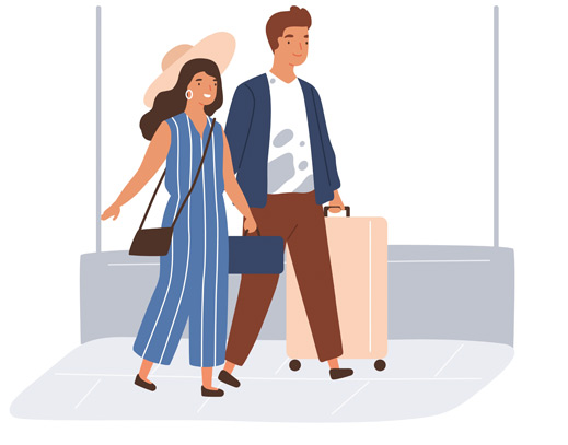 Paar auf Reisen