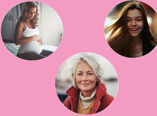 Thrombosen (Fotos: 123RF) drei Frauen verschiedenen Alters