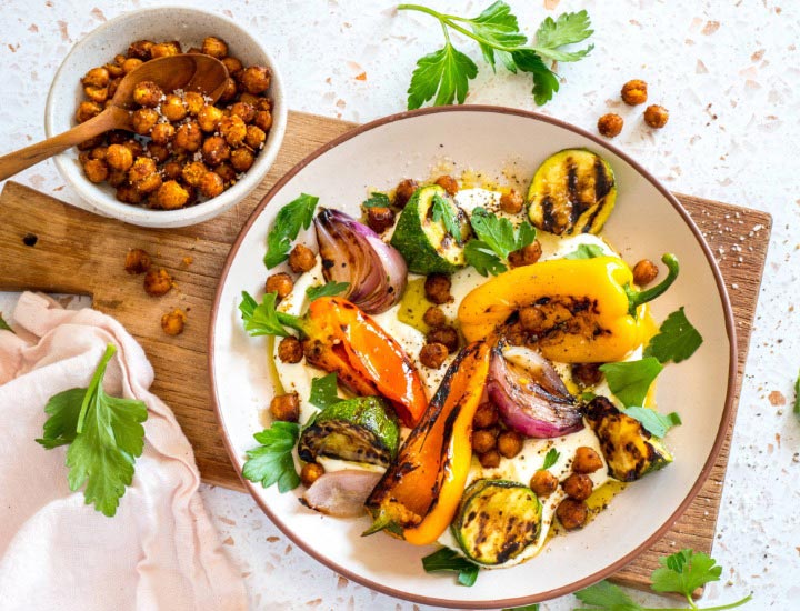 Grillgemüse Teller