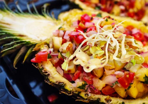 Überbackene Ananas