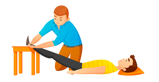 Erste Hilfe bei einer bewusstlosen Person leisten (Illustration: 123RF, macrovector) Dauert die Bewusstlosigkeit wenige Sekunden, sollte man die Person hinlegen und die Beine hochlagern.