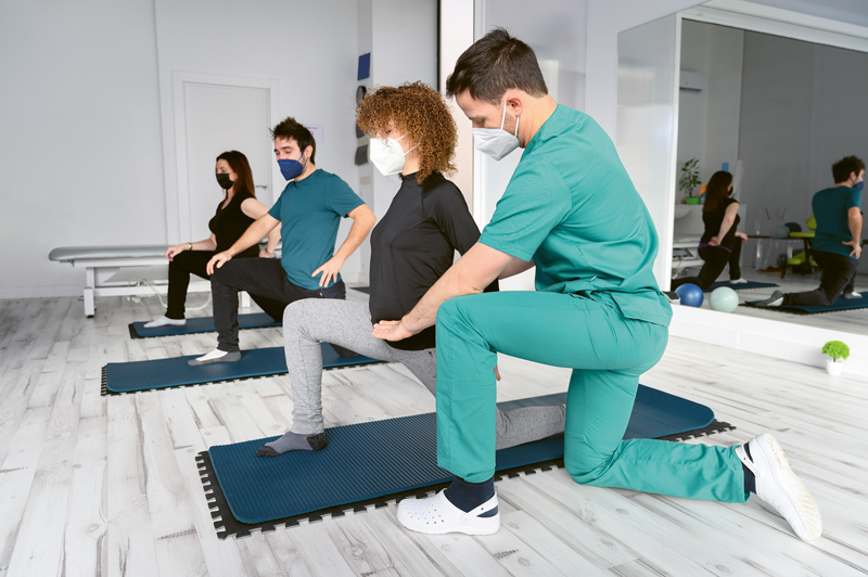 Gruppenübungen im Spital