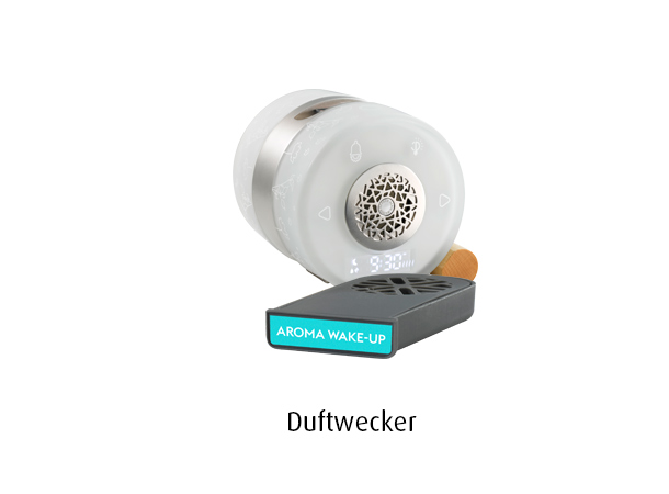 Duftwecker senden angenehme Duftstoffe aus, um den Weckvorgang einzuläuten. Duftwecker